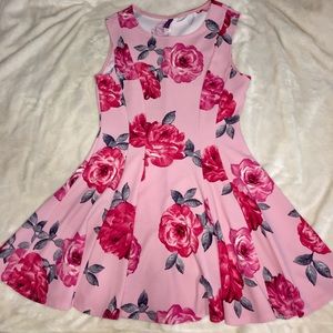 Pink floral dress